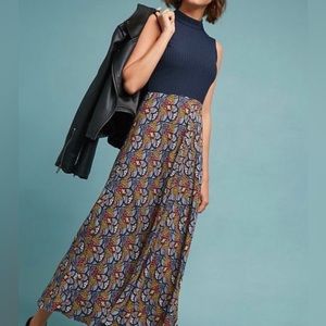 Anthropologie Tiny Sophie Retro Mockneck Sleeveless Dress